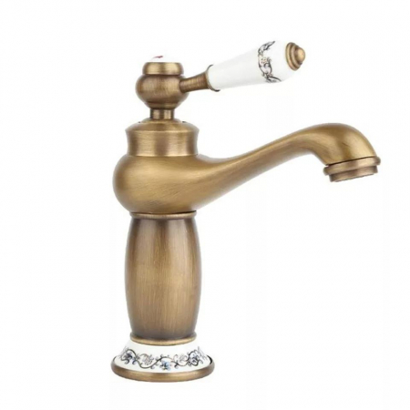 Baterii lavoare - Baterie lavoar bronz antichizat, monocomanda, montare pe blat