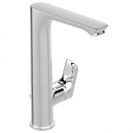 Baterii lavoare - Baterie lavoar inalta Ideal Standard Connect Air crom lucios cu pipa pivotanta si ventil inclus