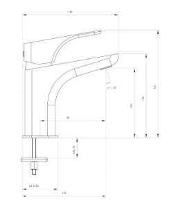 Baterie lavoar alb mat, Deante Hiacynt 2 [4]