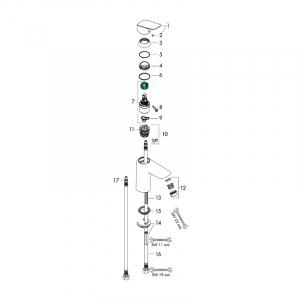 Baterie lavoar crom Hansgrohe, Logis 100 [5]