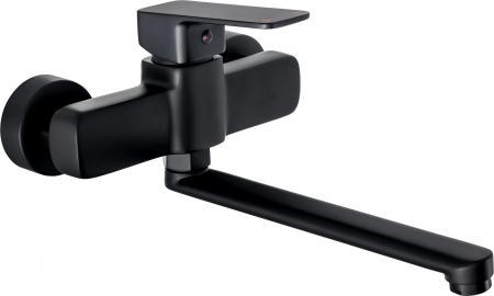 Baterii baie - Baterie Chiuveta negru mat cu pipa pivotanta 288 mm Deante Maro
