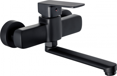 Baie - Baterie Chiuveta negru mat cu pipa pivotanta 238 mm Deante Maro