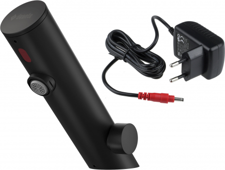 Baterii baie - Baterie lavoar cu senzor, culoare negru, alimentare retea 230/6V, control temperatura, Deante Sense