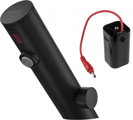 Baterii baie - Baterie lavoar cu senzor, culoare negru, 4 baterii AA, control temperatura, Deante Sense