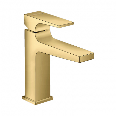 Baterii baie - Baterie lavoar cu ventil inclus, auriu lucios, Hansgrohe Metropol 110