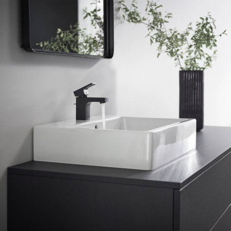 Baterie lavoar cu ventil inclus, negru mat, Hansgrohe Vernis Shape 70 [1]