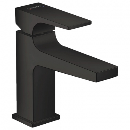 Baie - Baterie lavoar cu ventil inclus, negru mat, monocomanda, Hansgrohe Metropol 100