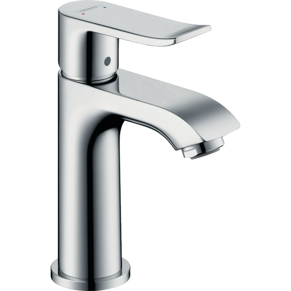 Baterii lavoare - Baterie lavoar cu ventil pop-up, crom, Hansgrohe Metris 100