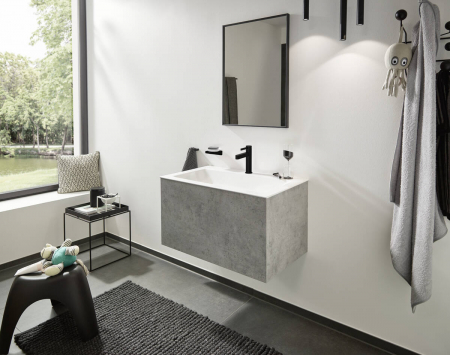 Baterie lavoar negru mat cu ventil push-open Hansgrohe Finoris 76010670 [1]