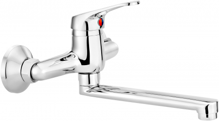 Baterii baie - Baterie Chiuveta Deante Lobo cu montare pe perete, pipa 223 mm, crom lucios