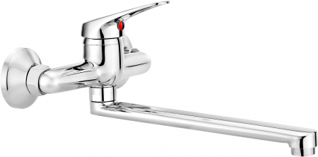 Baterii baie - Baterie lavoar Deante Lobo cu montare pe perete, pipa 273 mm, crom lucios