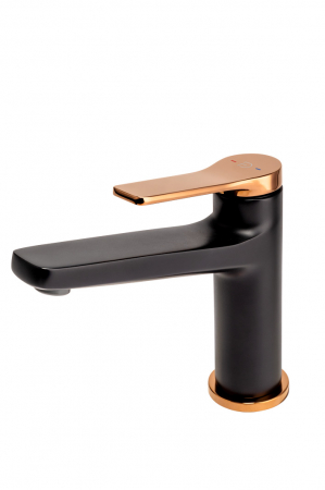 Baterie lavoar FDesign Seppia, negru mat/rose gold lucios [2]