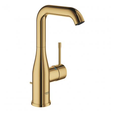 Baterii lavoare - Baterie lavoar Grohe Essence, marimea L, ventil inclus, auriu lucios Cool Sunrise