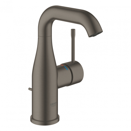Baterii lavoare - Baterie lavoar Grohe Essence, marimea M, ventil inclus, antracit periat Hard Graphite