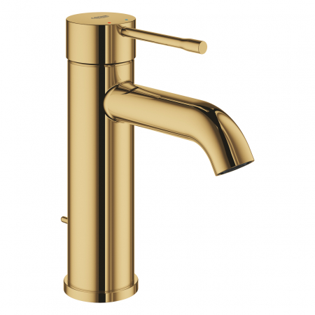 Baterii lavoare - Baterie lavoar Grohe Essence, marimea S, ventil inclus, auriu lucios Cool Sunrise