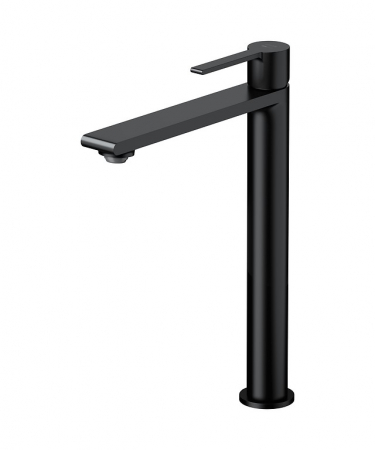 Baterii baie - Baterie lavoar inalta Cersanit Virgo, negru mat