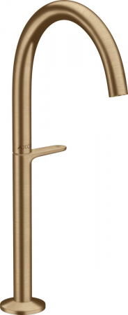Baterii lavoare - Baterie lavoar inalta bronz periat cu ventil click-clack Hansgrohe Axor One Select 260