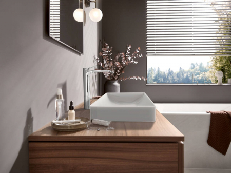 Baterie lavoar inalta culoare crom, cu ventil inclus, Hansgrohe Vivenis 250 [1]