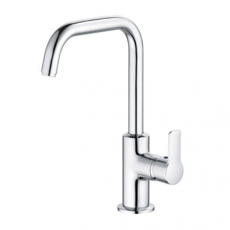 Baterii baie - Baterie lavoar inalta Kludi Pure&Easy pipa pivotanta si ventil inclus, crom lucios