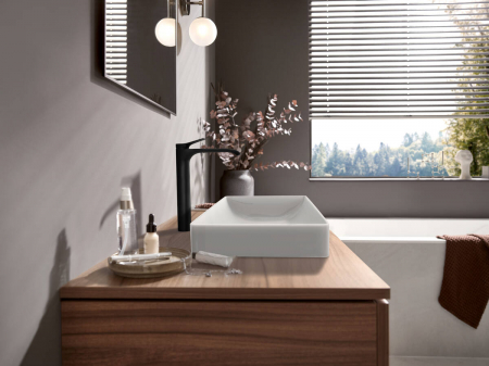Baterie lavoar inalta negru mat Hansgrohe Vivenis 75042670 [1]