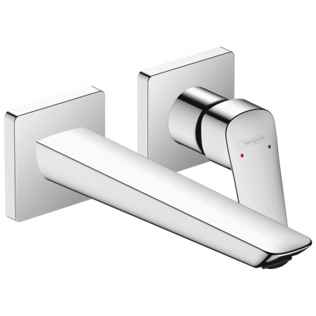 Baterii lavoare - Baterie lavoar incastrata crom, cu montaj pe perete, Hansgrohe, Logis Fine