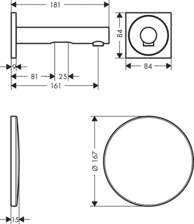 Baterie lavoar incastrata crom cu senzor Hansgrohe Axor Uno [1]