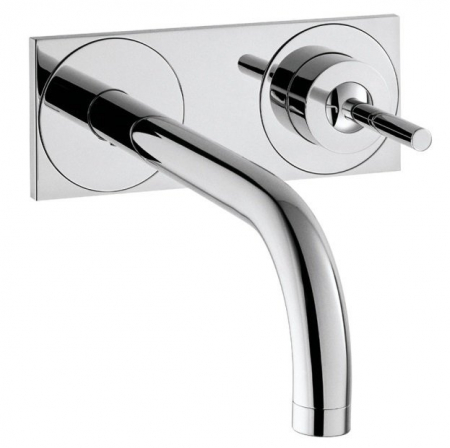 Baterii lavoare - Baterie lavoar incastrata crom, pipa 165 mm, Hansgrohe Axor Uno