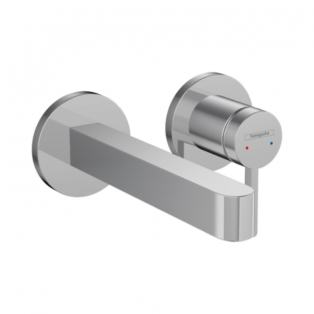 Baterii lavoare - Baterie lavoar incastrata crom lucios, pipa 168 mm, Hansgrohe Finoris 76051000