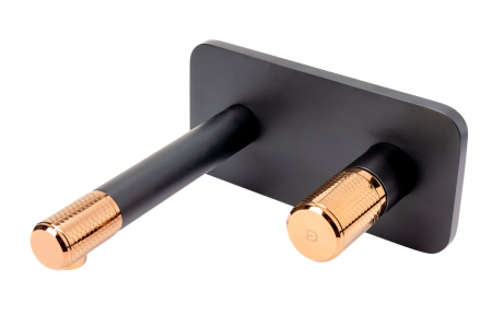 Baterie lavoar incastrata FDesign Ardesia, corp incastrat inclus, negru mat/rose gold lucios [2]