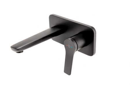 Baterie lavoar incastrata FDesign Seppia, corp incastrat inclus, negru mat [2]