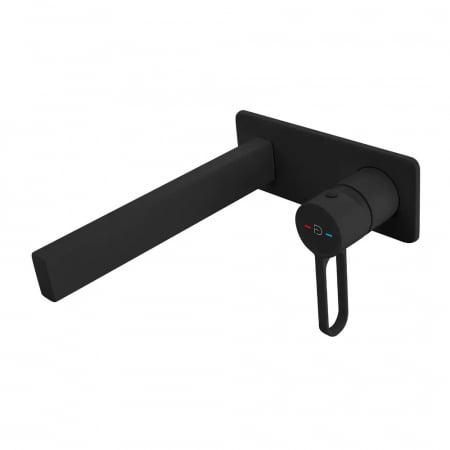 Baterii lavoare - Baterie lavoar incastrata FDesign Zaffiro, corp incastrat inclus, negru mat