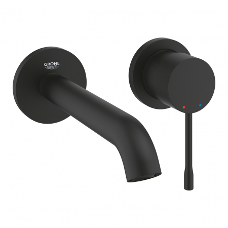 Baterii lavoare - Baterie lavoar incastrata Grohe Essence, negru mat