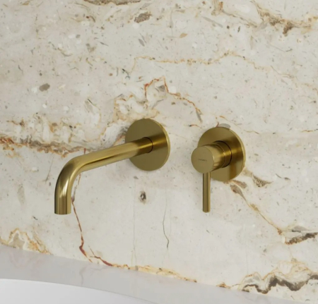 Baterie lavoar încastrată, instalare cu 2 orificii, auriu periat, OMNIRES Y [1]