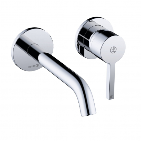 Baterii baie - Baterie lavoar incastrata Kludi Nova Fonte crom lucios, pipa 180 mm
