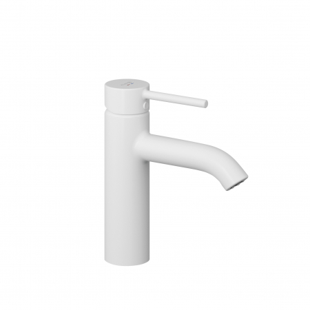 Baterii lavoare - Baterie lavoar Kludi Bozz 100 cu ventil inclus, alb mat