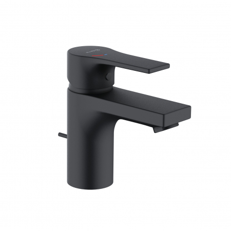 Baterii baie - Baterie lavoar Kludi Zenta SL 75 cu ventil inclus, negru mat