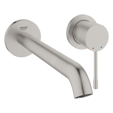 Baie - Baterie lavoar L incastrata, instalare cu 2 gauri, supersteel, Grohe Essence