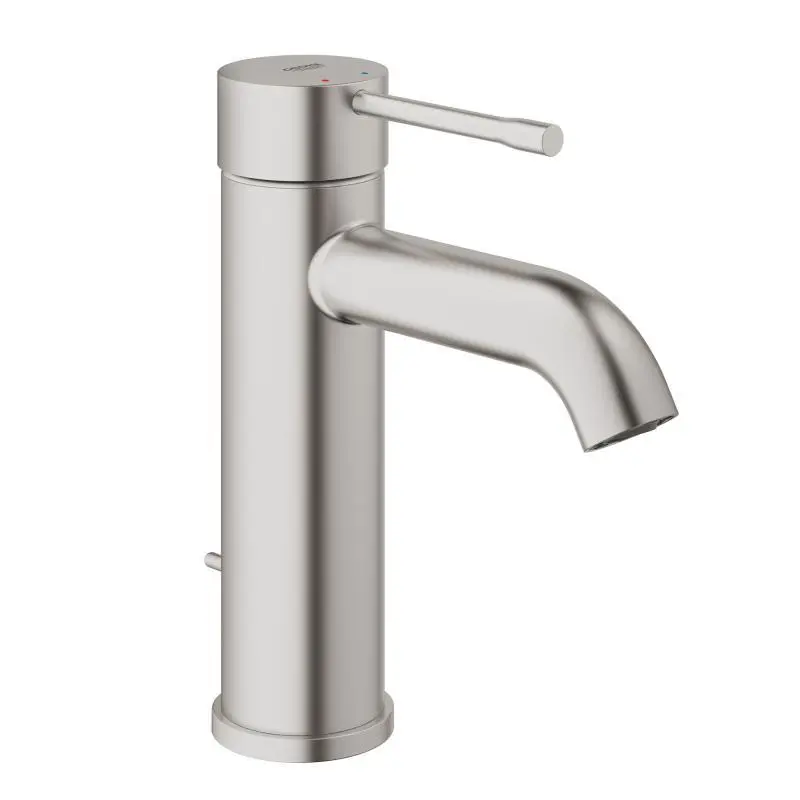 Baterii lavoare - Baterie lavoar monocomanda cu ventil inclus, finisaj supersteel, Grohe Essence