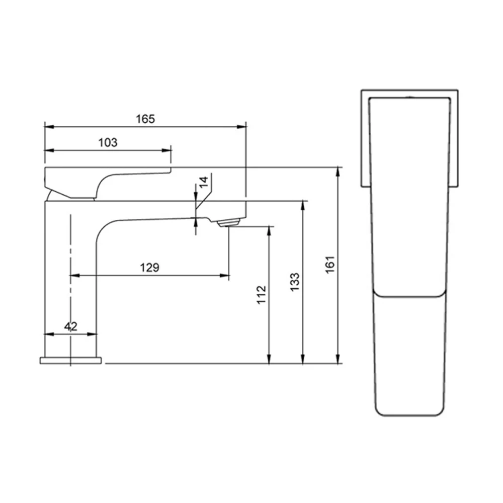 Baterie lavoar, negru mat, Villeroy & Boch  Architectura Square [5]