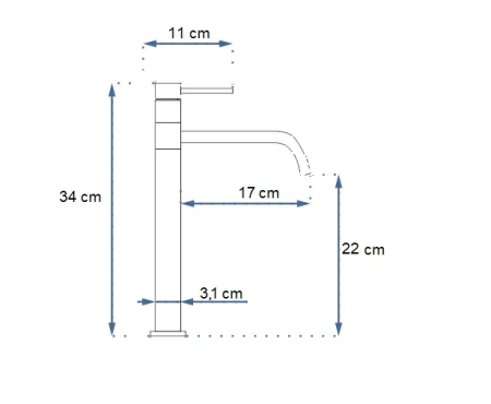 Baterie pentru lavoar cu montaj pe blat, auriu periat, Rea Lugano [6]