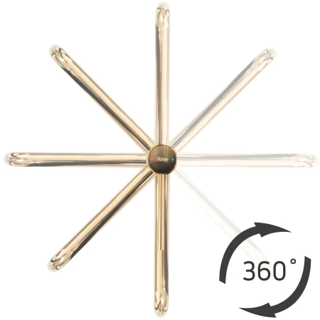 Baterie pentru lavoar cu montaj pe blat, auriu periat, Rea Lugano [4]