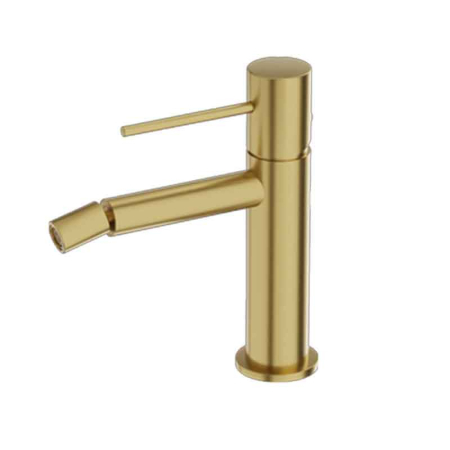 Baterii bideu - Baterie bideu din alamă sanitară, auriu periat, pipă fixă 13 cm,  LaVita Verdi