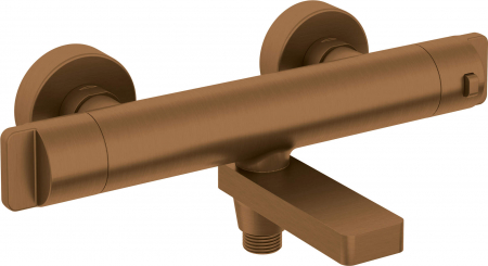 Baterii cada - Baterie dus pronz periat, termostata, Deante Therm