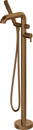 Baie - Baterie pentru cada freestanding, bronz periat, cu set de dus, Deante Silia