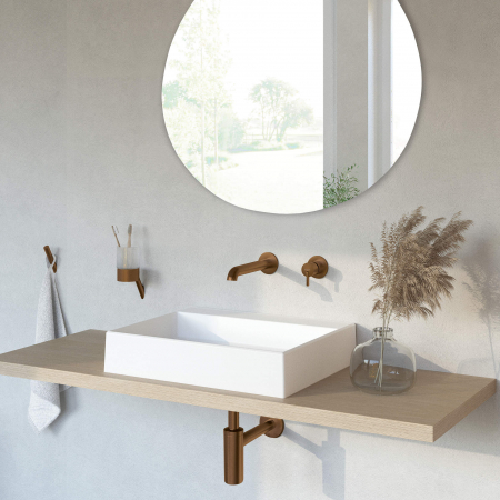 Baterie pentru lavoar, bronz, montaj ingropat, Deante Silia [1]