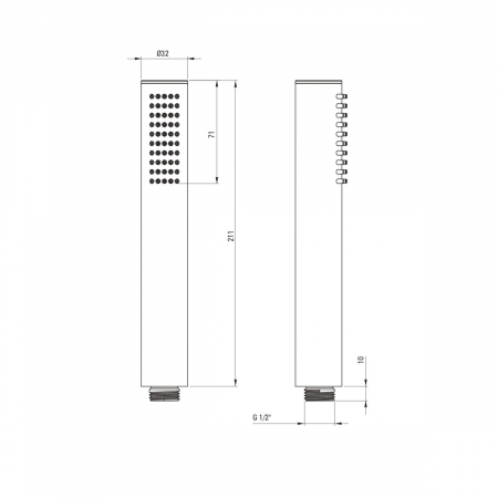 Baterie pentru dus, cu set de dus, para si furtun, bronz, Silia [2]