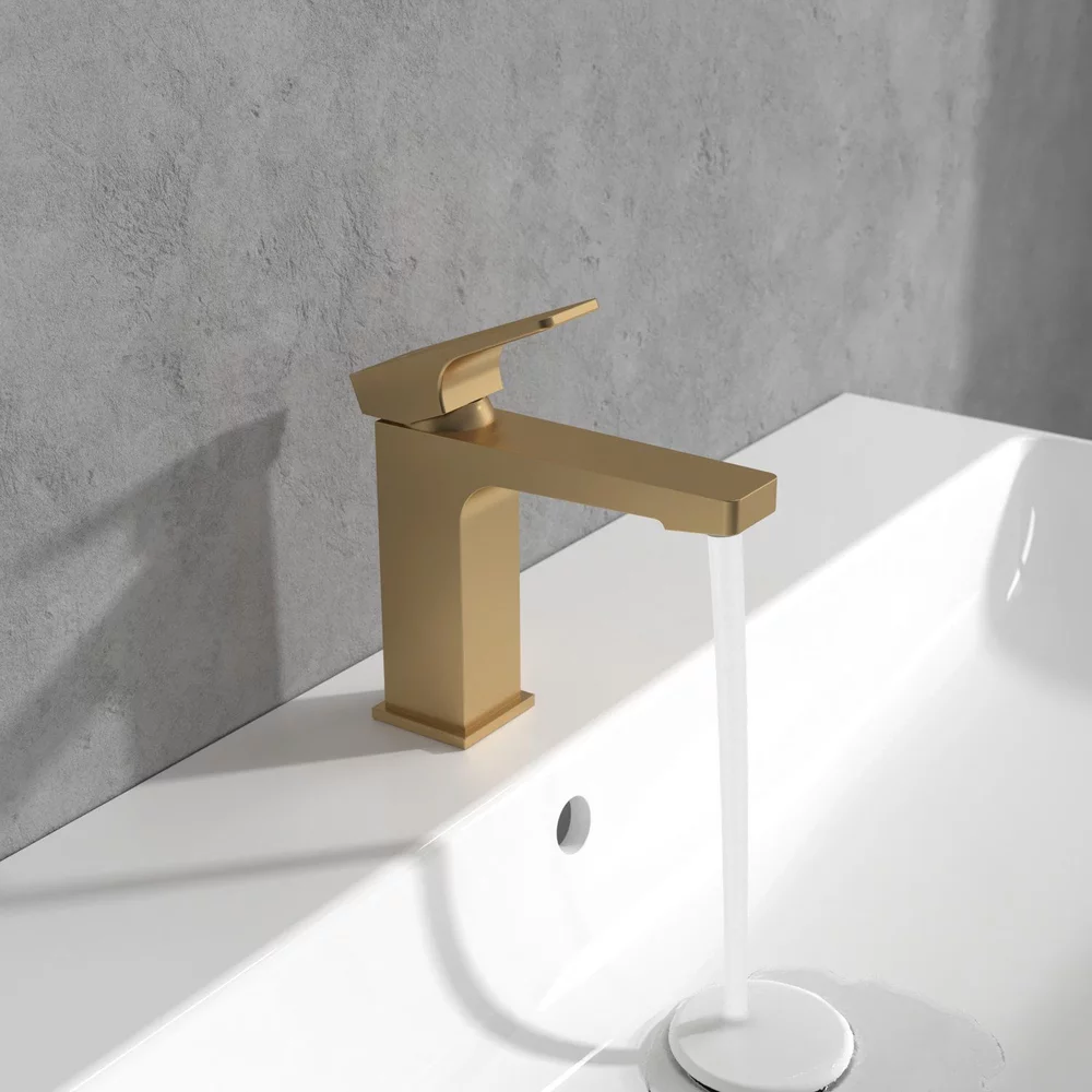 Baterie pentru lavoar, auriu periat, Villeroy&Boch Architectura Square [2]