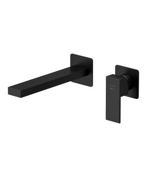 Baterii lavoare - Baterie pentru lavoar incastrata, negru, Cersanit Bari