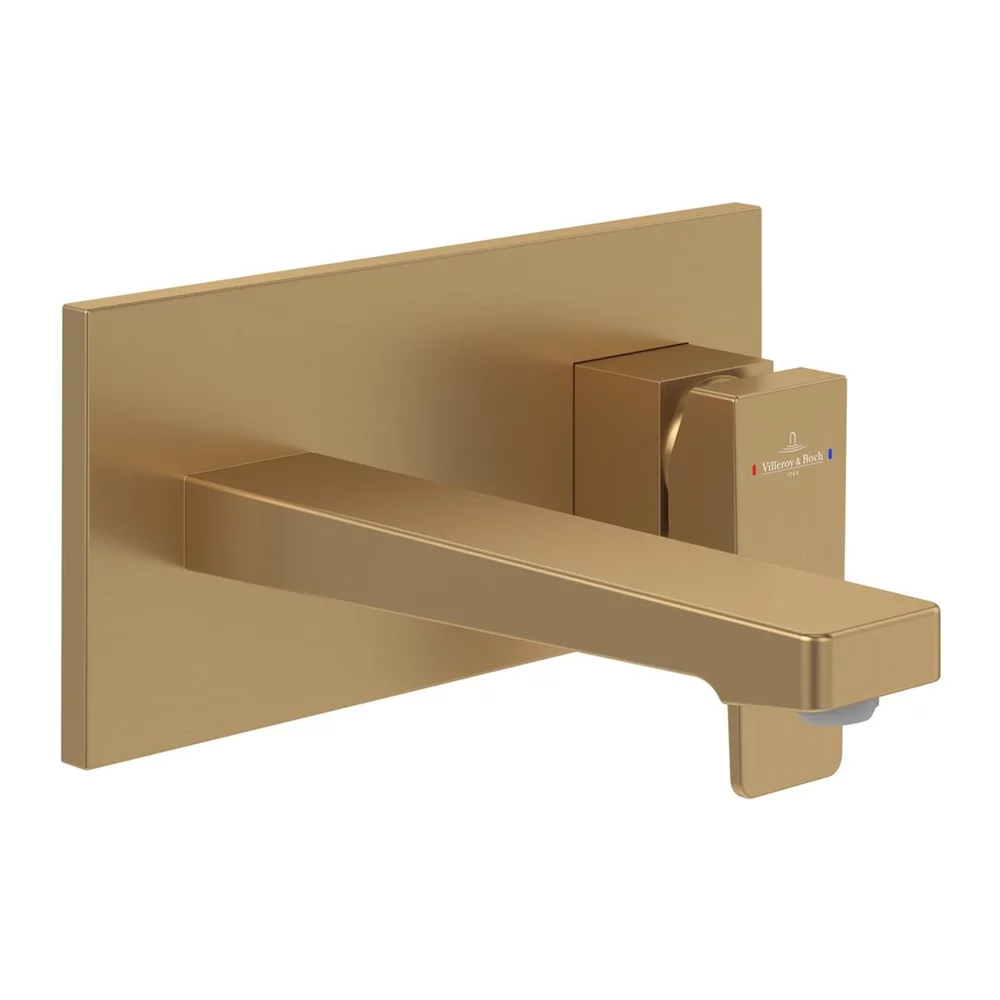 Baterie pentru lavoar, montaj incastrat, auriu periat,  Villeroy&Boch Architectura Square [0]