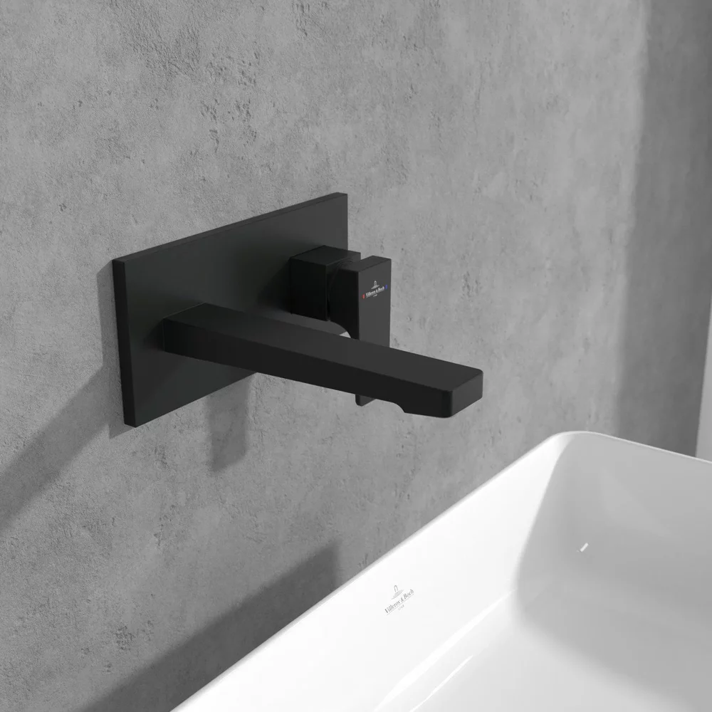 Baterie pentru lavoar, montaj incastrat, negru mat, Villeroy&Boch Architectura Square [1]